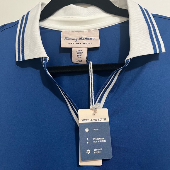 NWT Tommy Bahama Medium UPF50 Quick Dry Golf Sleeveless Collar Shirt - Picture 2 of 10